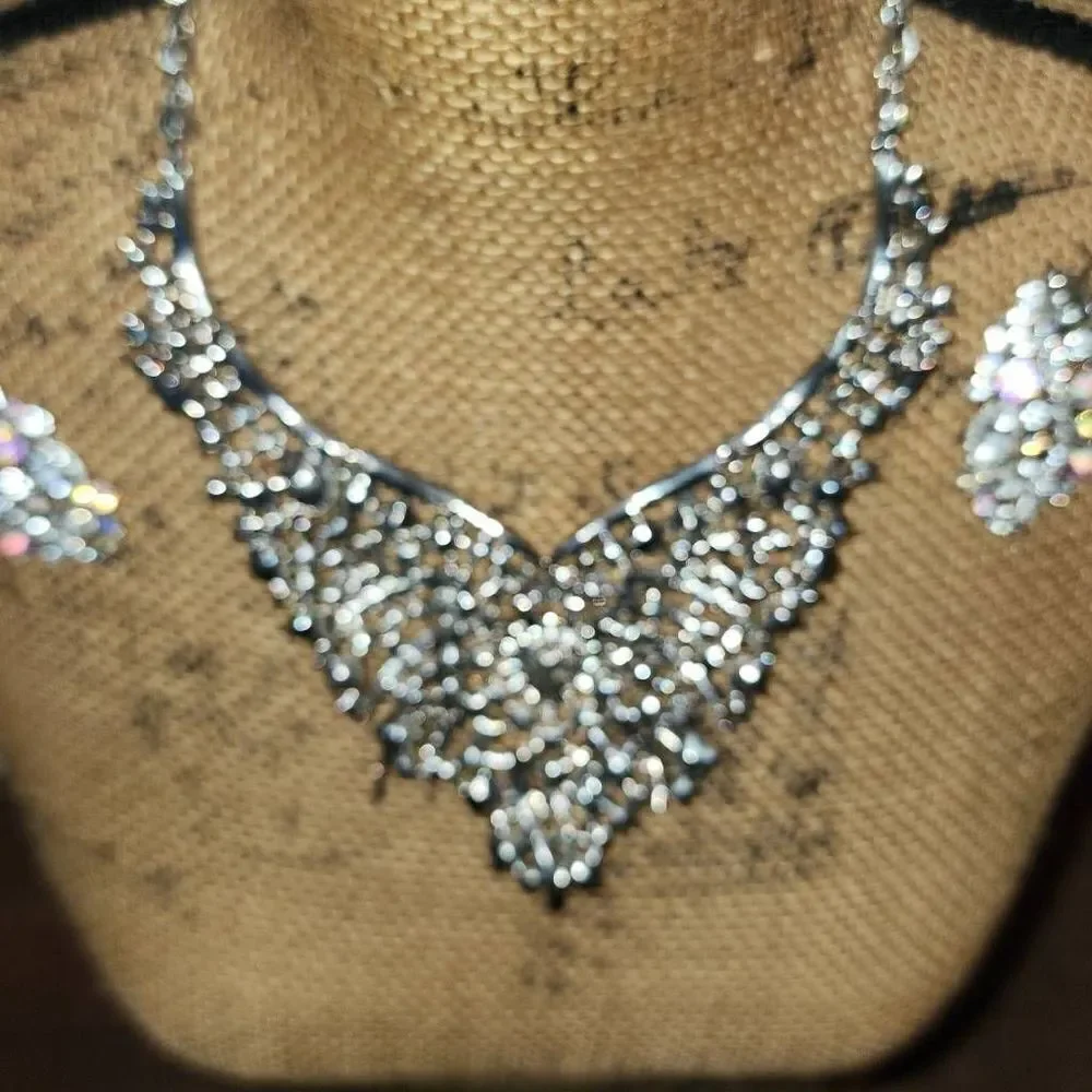 Ornate costume jewelry set